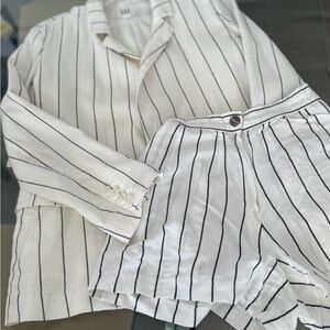 Gap Pinstripe jacket and la Perla shorts